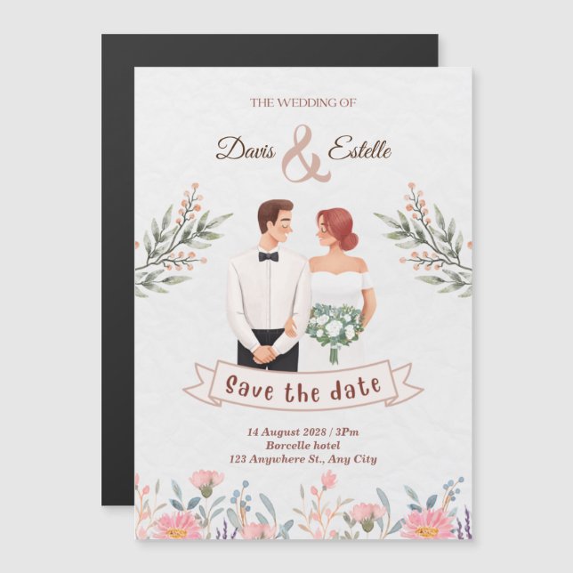 invitations de mariage (Devant / Derrière)