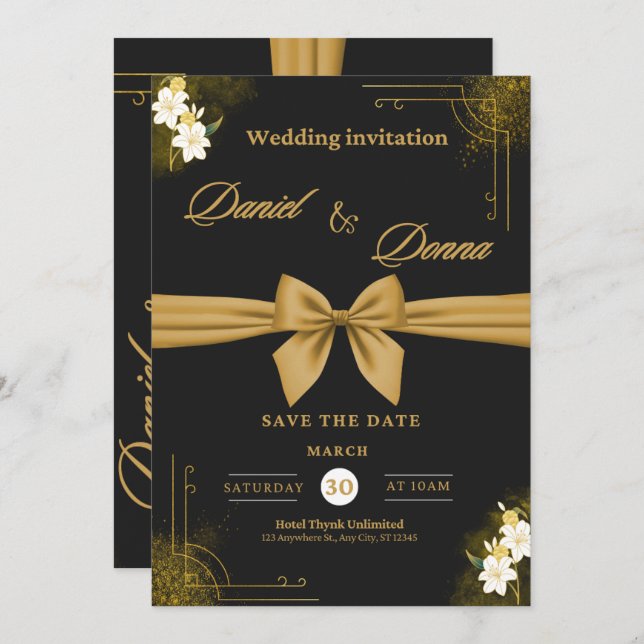 invitations de mariage 2025 (Devant / Derrière)