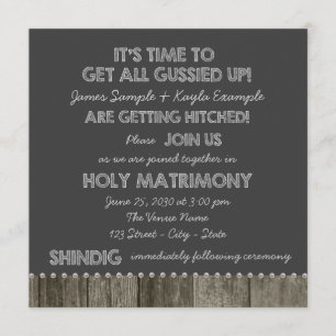 Invitations de mariage à col roux rustique