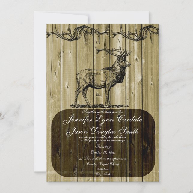 Invitations de mariage à la chasse à la faune de R (Devant)