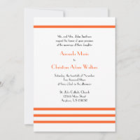 Invitations de mariage à la mode (orange)