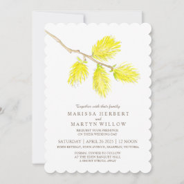 Invitations de mariage à l'aquarelle de chat jaune