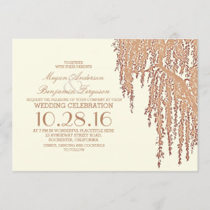 Invitations de mariage à l'extérieur du Willow tre