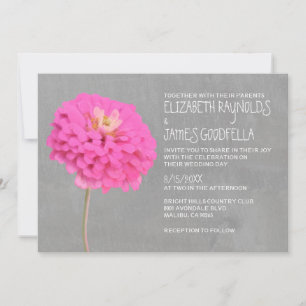 Invitations de mariage à Zinnias