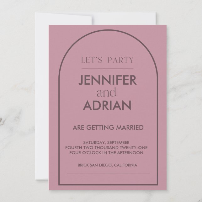 Invitations de mariage Arch (Dos)