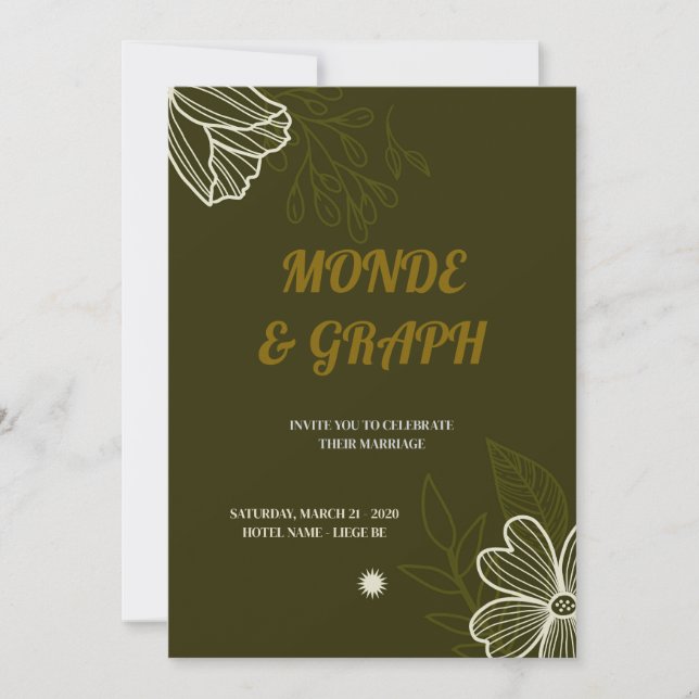 Invitations de mariage Art (Devant)