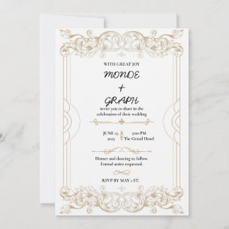Invitations de mariage Art
