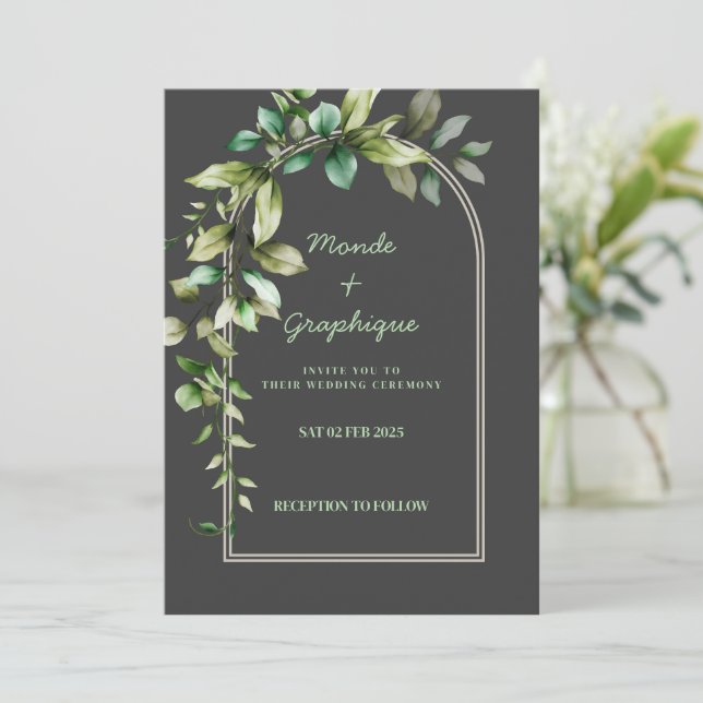 Invitations de mariage Art (Debout devant)