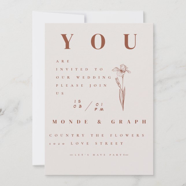 Invitations de mariage Art (Devant)