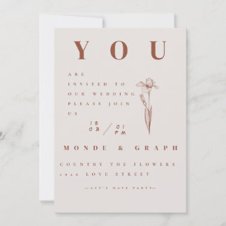 Invitations de mariage Art