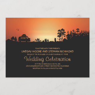 Invitations de mariage au Camper van Camping