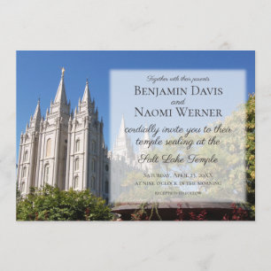 Invitations de mariage au temple LDS Salt Lake