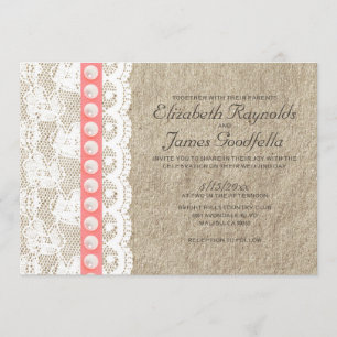 Invitations de mariage aux perles antiques