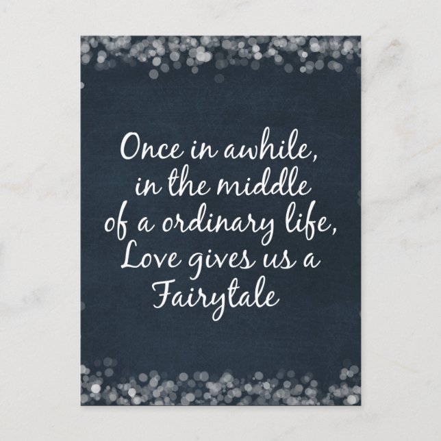 Invitations de mariage avec citation d'amour (Devant)