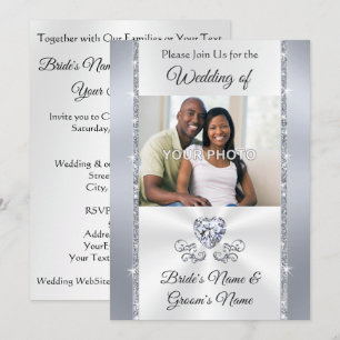 Invitations de mariage avec photos de couple