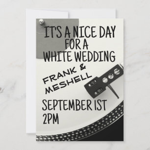INVITATIONS DE MARIAGE BLANC DU LECTEUR D'ENREGIST