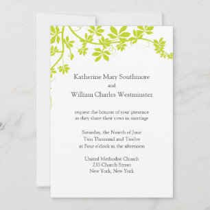 Invitations De Mariage Blanc Et Chartreuse