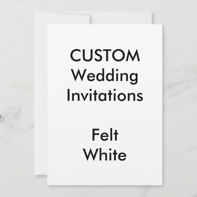 Invitations de mariage blanc personnalisé SENTI 5" (Devant)