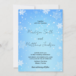 Invitations de mariage Blue Snows