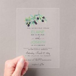 Invitations de mariage botanique de la Branche d'O
