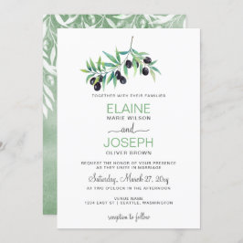 Invitations de mariage botanique de la Branche d'O