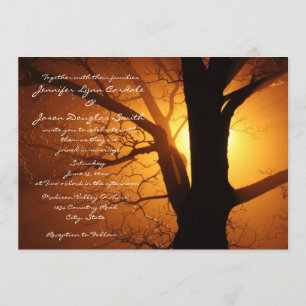 Invitations de mariage campagnard de coucher du