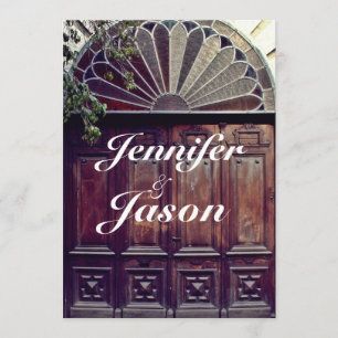 Invitations de Mariage campagnard de porte de gran