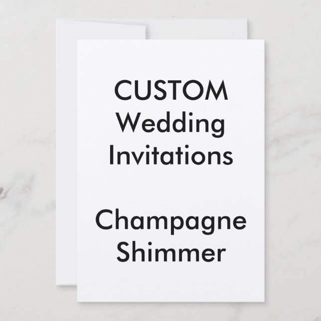 Invitations de mariage CHAMPAGNE SHIMMER personnal (Devant)