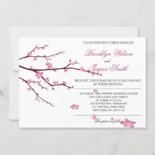 Invitations de mariage Cherry Blossom