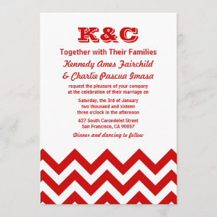 Invitations de mariage Chevron