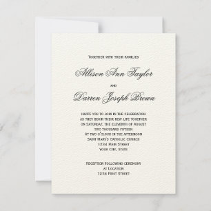 Invitations de mariage classiques