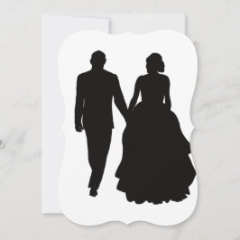 Invitations de mariage Couple Silhouette