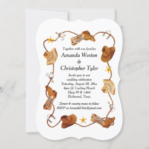 Invitations de mariage Cowboy