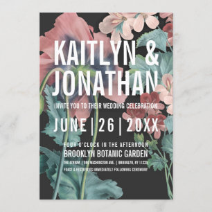 Invitations de mariage d'acceptation botanique