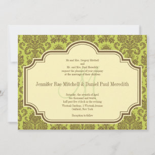 Invitations De Mariage Damas Et Monogrammes