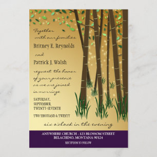 Invitations de mariage dans la forêt enchantée de