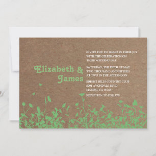 Invitations de mariage dans le jardin