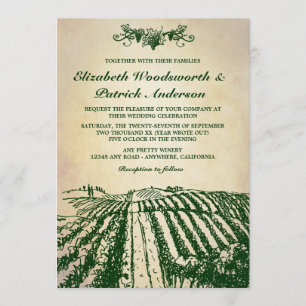 Invitations de mariage dans le vignoble toscan Vin