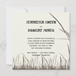 Invitations de mariage dans les prairies rustiques