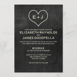 Invitations de mariage d'ardoise