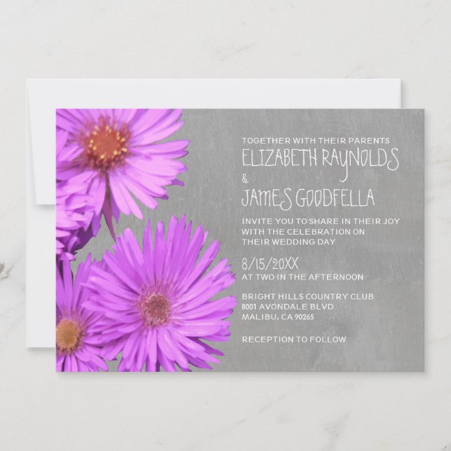Invitations de mariage d'Aster de Frikart (Devant)