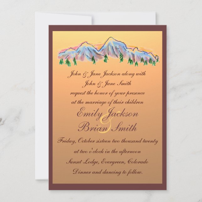 Invitations de mariage d'automne de conception de (Devant)