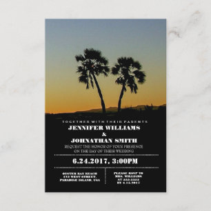 Invitations de mariage de destination de