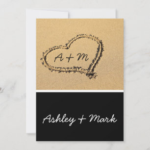 Invitations de mariage de destination de plage mod