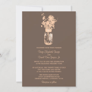 Invitations de mariage de fleurs sauvages et de