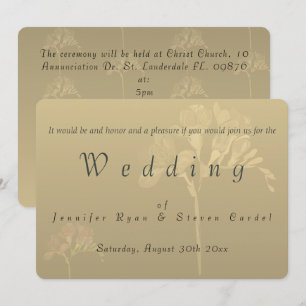 Invitations de mariage de Frésie dorée