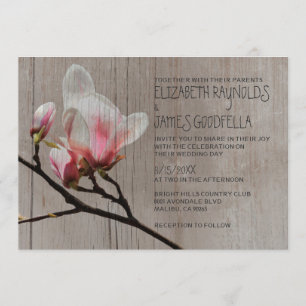 Invitations de mariage de la branche de la Magnoli