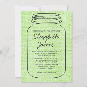 Invitations de mariage de la génoise Mason Jar