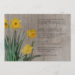 Invitations de mariage de la jonquille russe