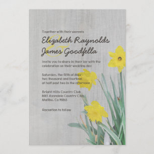 Invitations de mariage de la jonquille Vintage